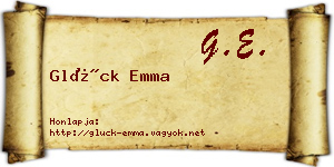 Glück Emma névjegykártya