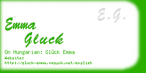 emma gluck business card